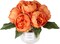 Orange Artificial Peony Flowers Bouquet, Silk Fake Floral Arrangement with 7 Heads, DIY Wedding Decorations, Table Centerpieces, Home, Kitchen & Party Decor